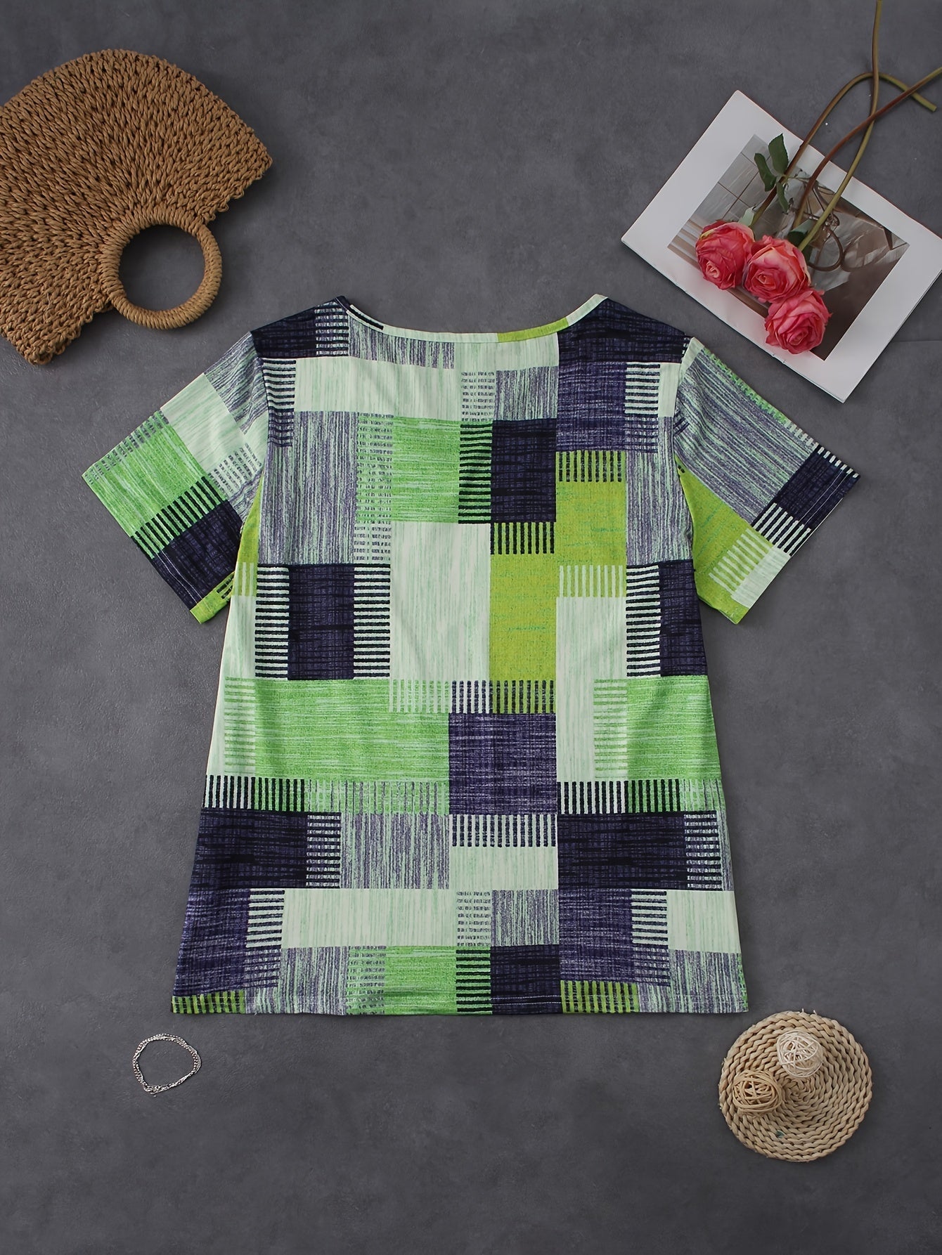 Danuta – Plus Size Top Patchworkowy