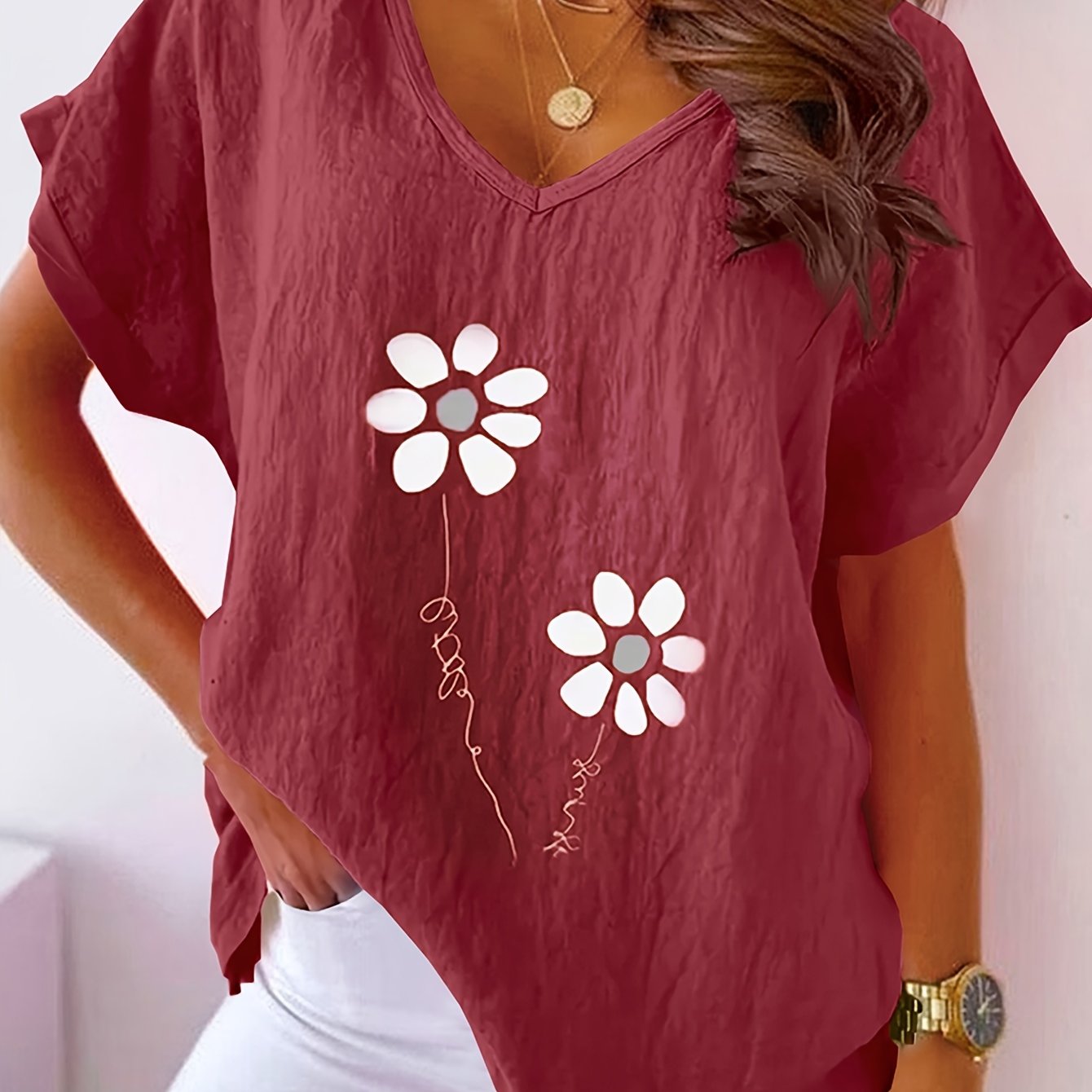 Zofia – Bluzka Plus Size W Kwiaty