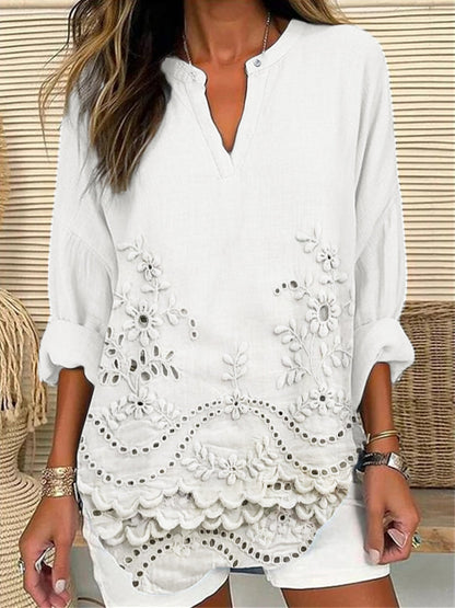 Amelia - Stylowy top z nadrukiem