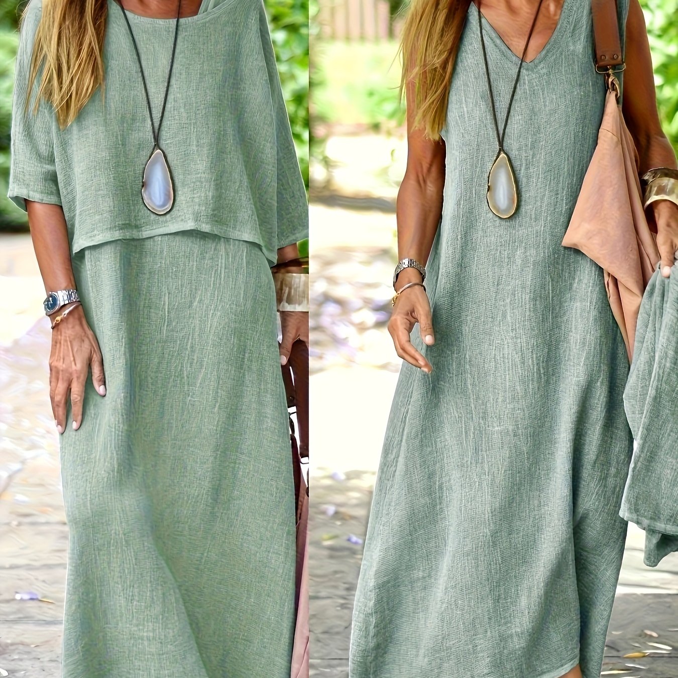 Marlena - Zestaw Letni z Sukienką Bez Rękawów