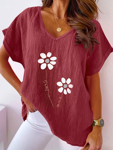 Zofia – Bluzka Plus Size W Kwiaty