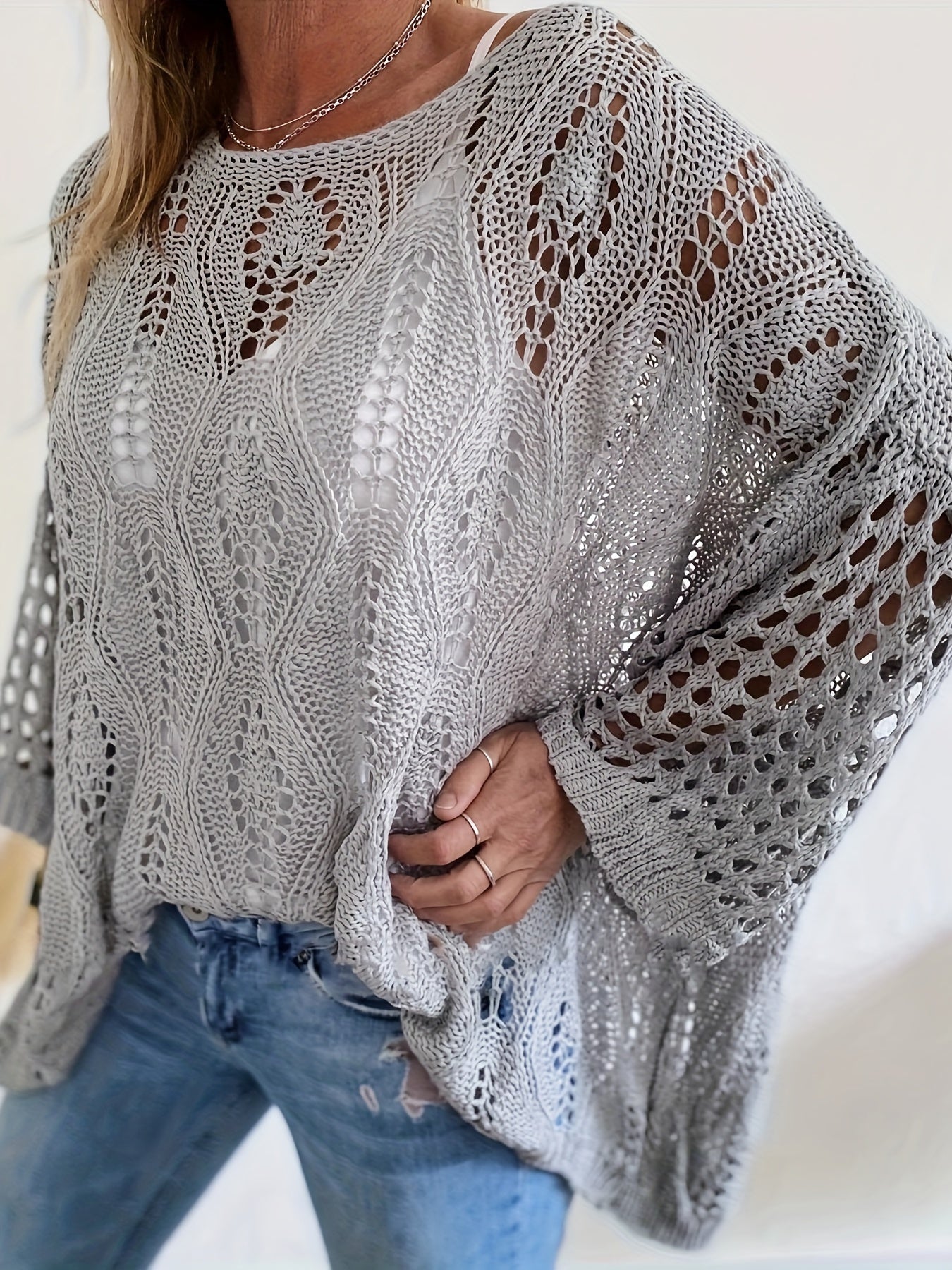 Klaudia – Ażurowy Top Plus Size