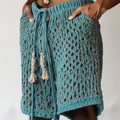 Męska, tkana, casualowa, plażowa Spodenki