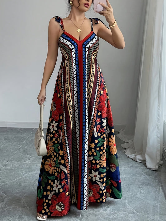 Helena – Sukienka Maxi Z Detalem Na Sznurku