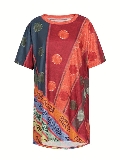 Helena – Plus Size Boho Top Z Kwiatami