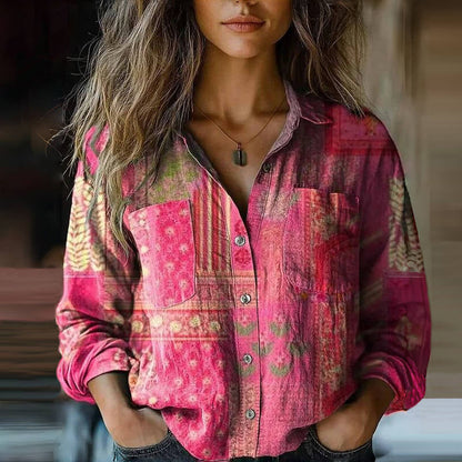 Monica™ - Wiosenna bluzka w kwiaty w stylu vintage