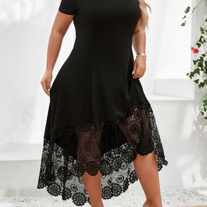 Sukienka Karolina plus size z odkrytymi ramionami, elegancka