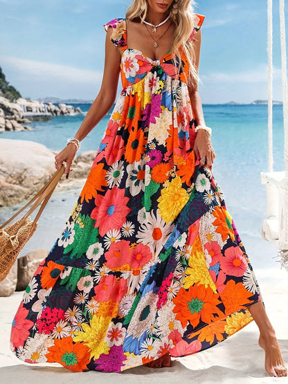 Kinga – Błyszcząca Sukienka Maxi Z Odsłoniętymi Ramionami