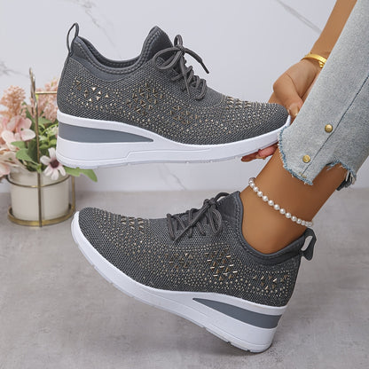 Wacława / Ortopedyczne Sneakersy Ozdobione Kryształkami