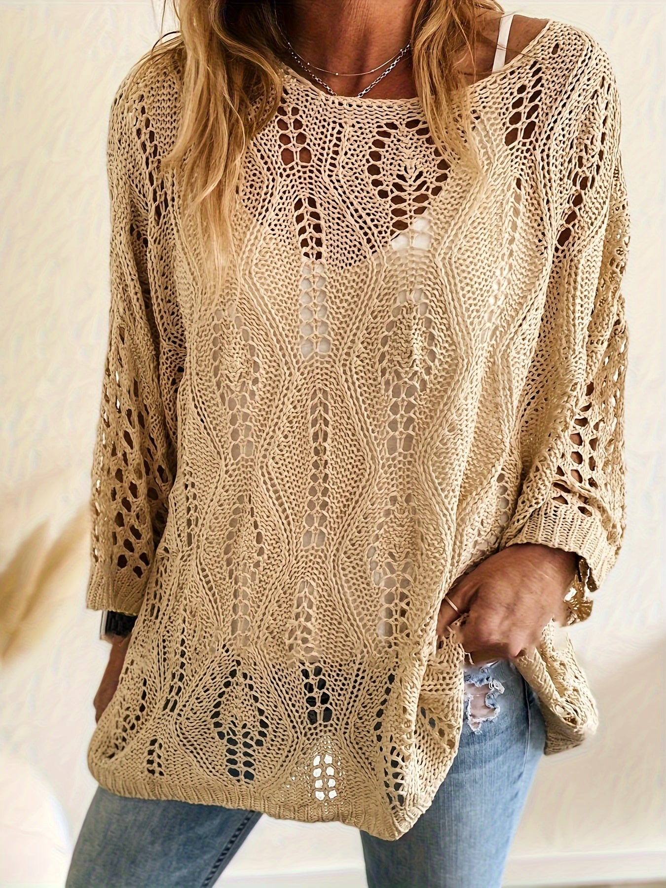 Klaudia – Ażurowy Top Plus Size