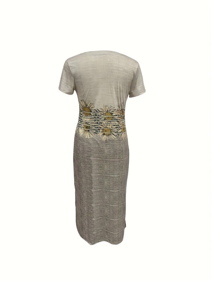 Renata – Sukienka Maxi W Tropikalny Print