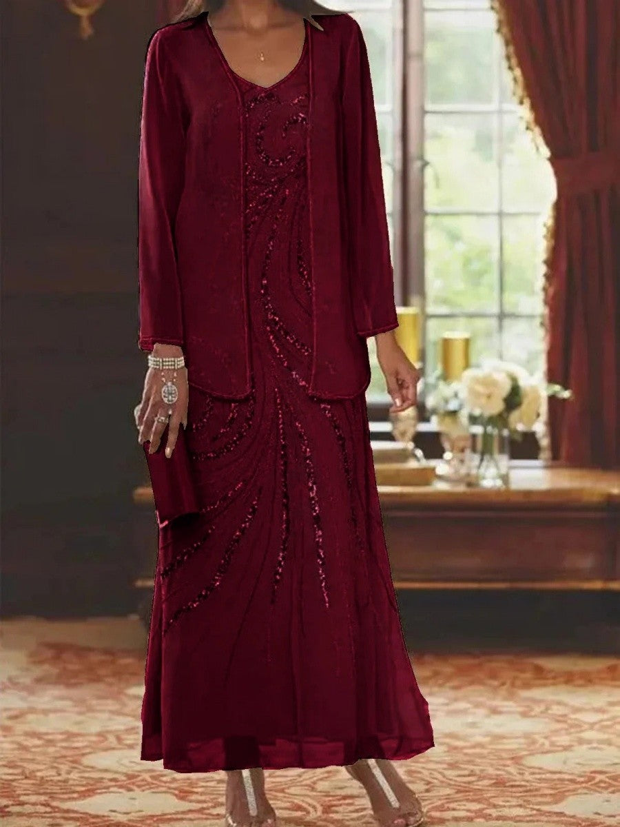 Elegancki, casualowy, dwuczęściowy komplet z nowoczesnym nadrukiem