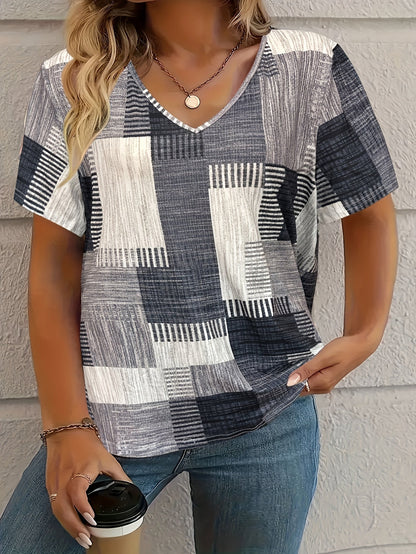 Danuta – Plus Size Top Patchworkowy