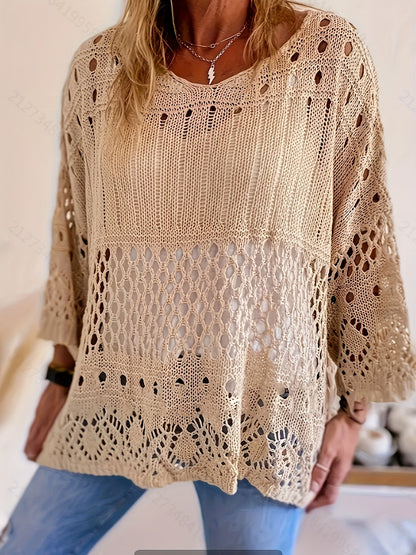 Klaudia – Plus Size Bluza Z Wycięciami