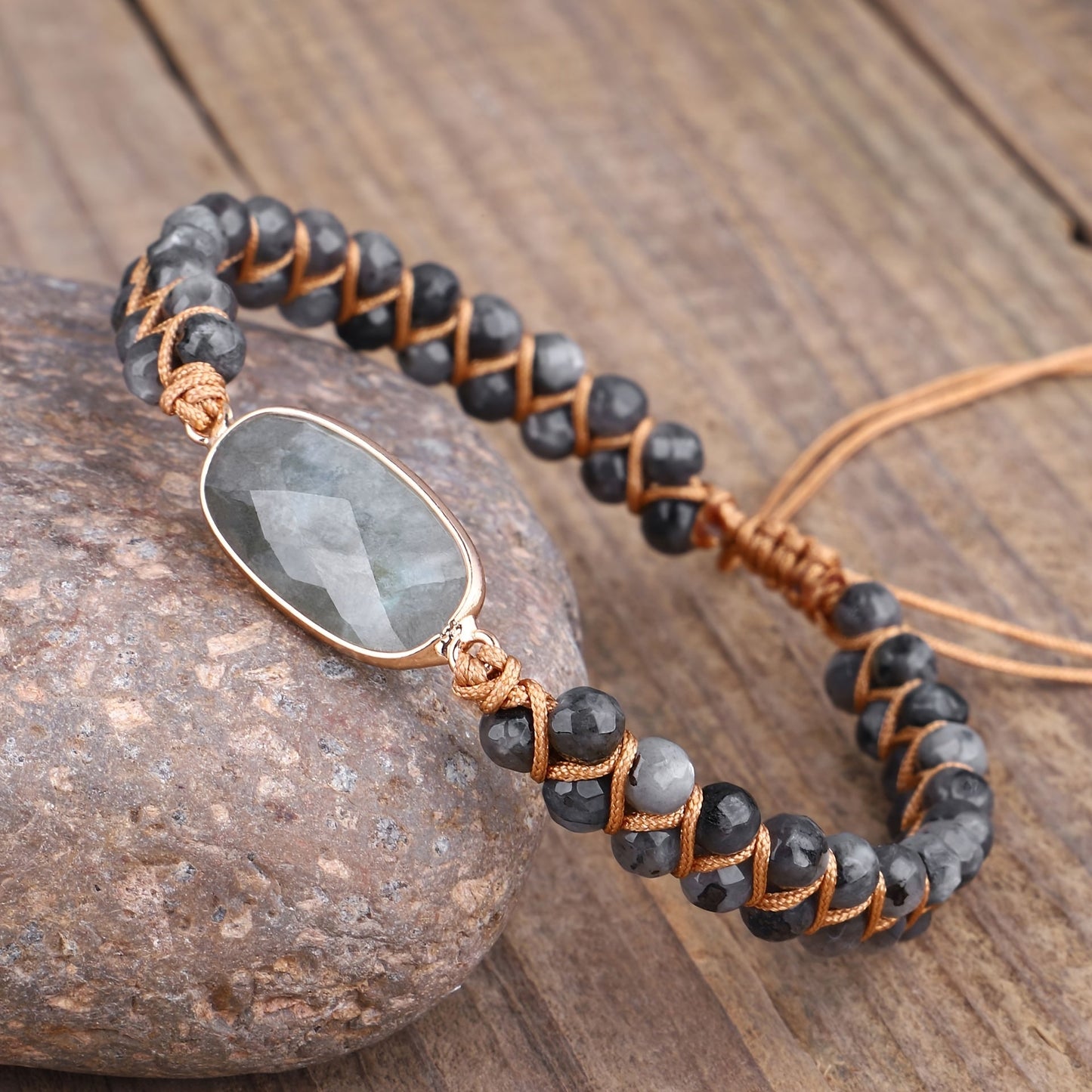 Kornelia - Bransoletka Labradoritowa Vintage