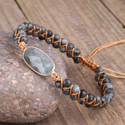 Kornelia - Bransoletka Labradoritowa Vintage