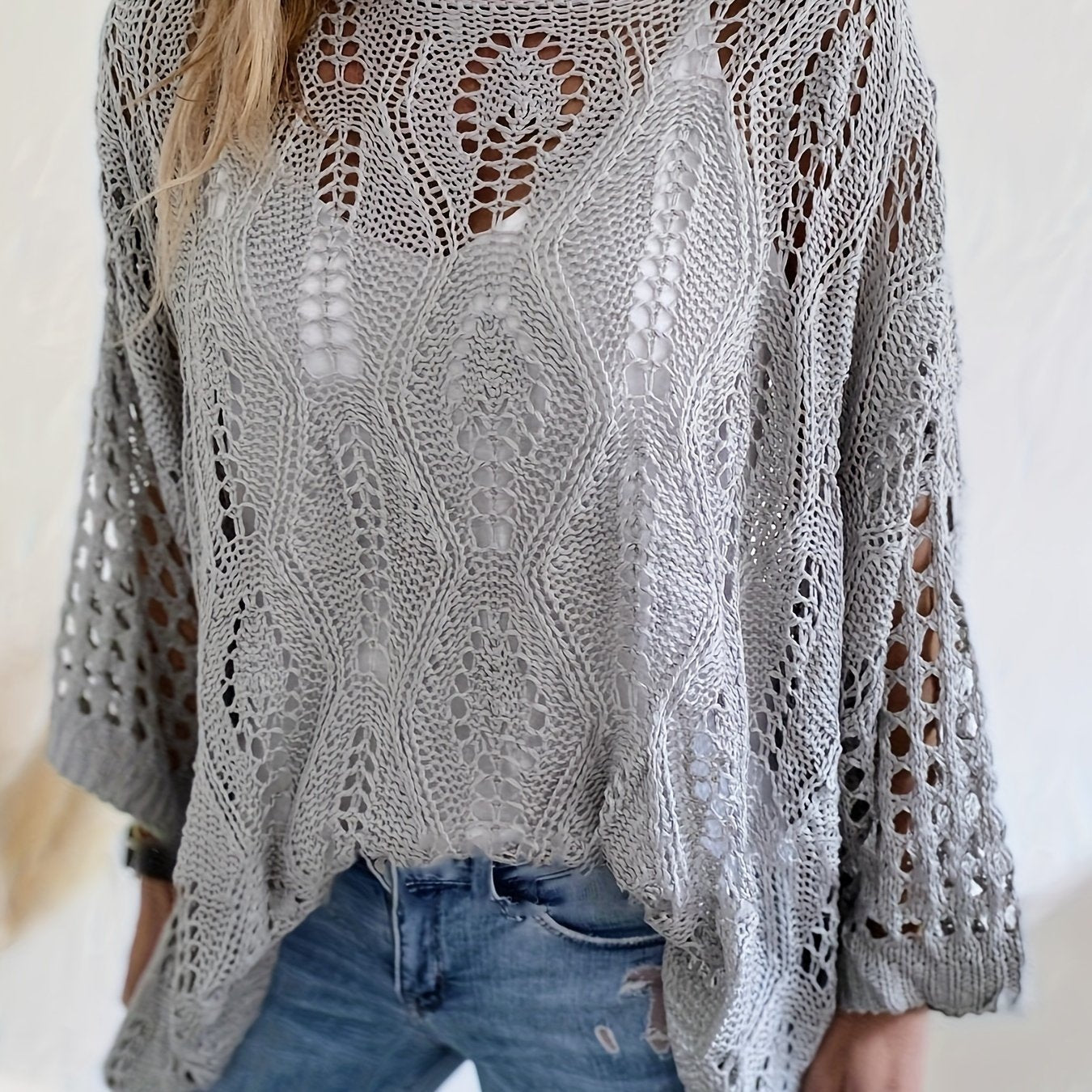 Klaudia – Ażurowy Top Plus Size