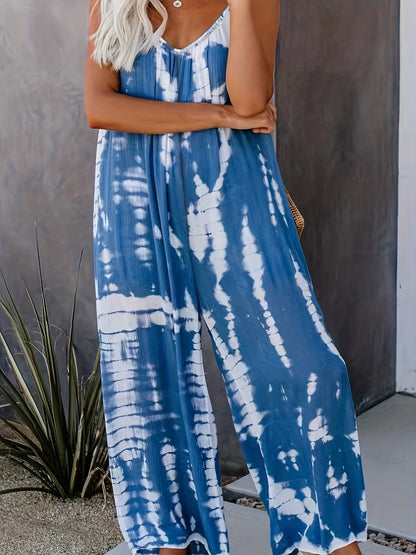 Bianka - Kombinezon Tie-Dye Na Ramiączkach
