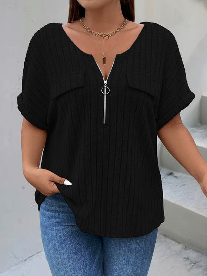 Natalia – Teksturowana Koszulka Plus Size
