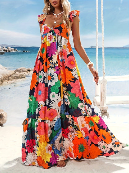 Kinga – Błyszcząca Sukienka Maxi Z Odsłoniętymi Ramionami