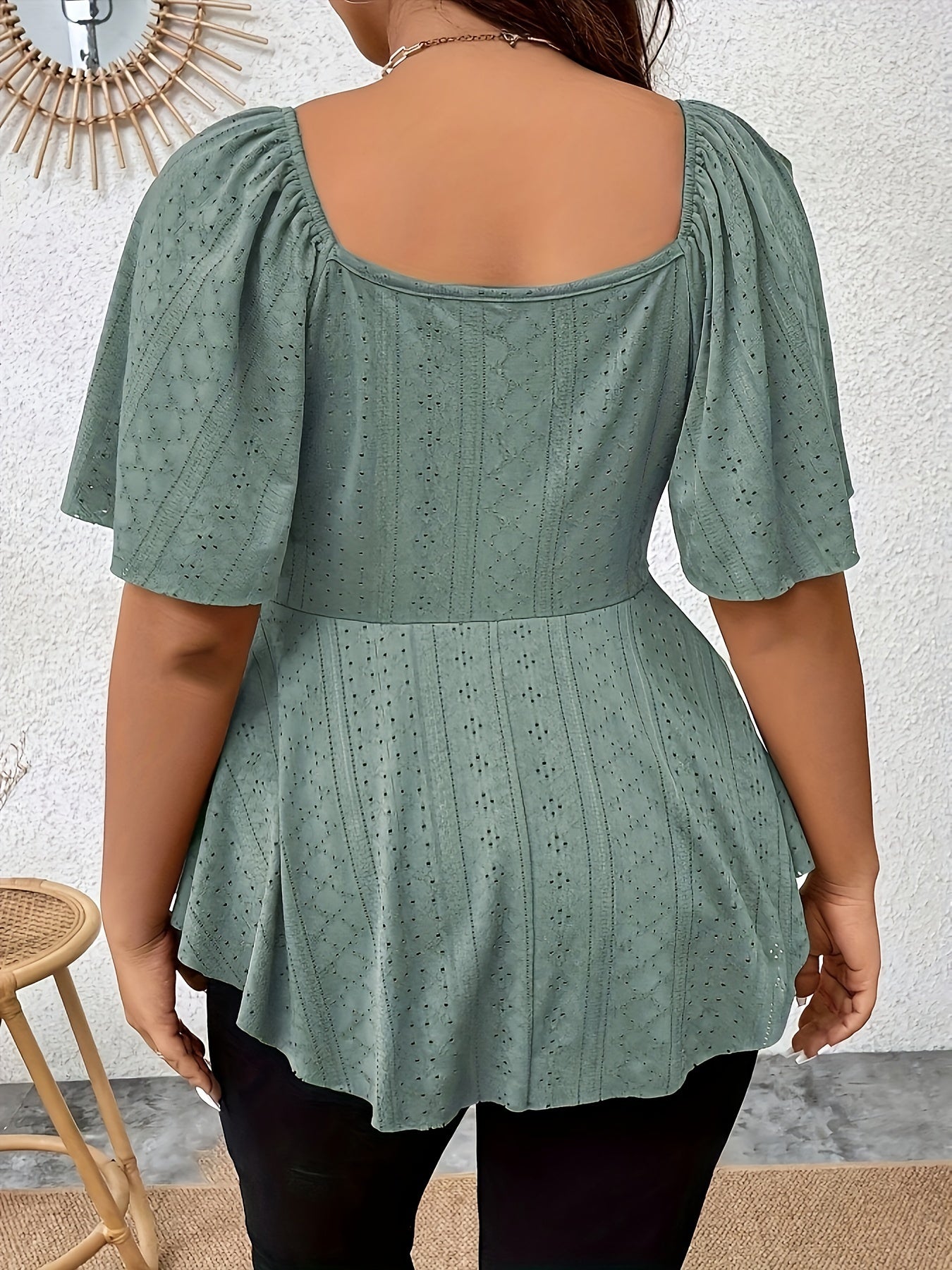 Barbara – Plus Size Koszulka Z Haftem