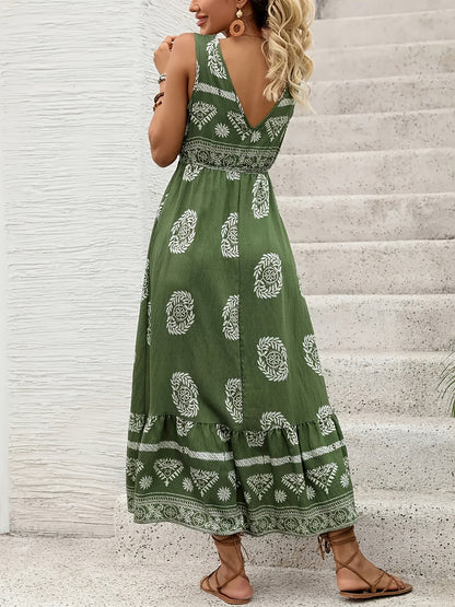 Natalia – Sukienka Maxi Z Falbanką