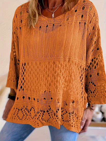 Klaudia – Plus Size Bluza Z Wycięciami