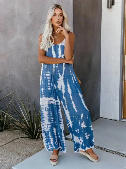 Bianka - Kombinezon Tie-Dye Na Ramiączkach