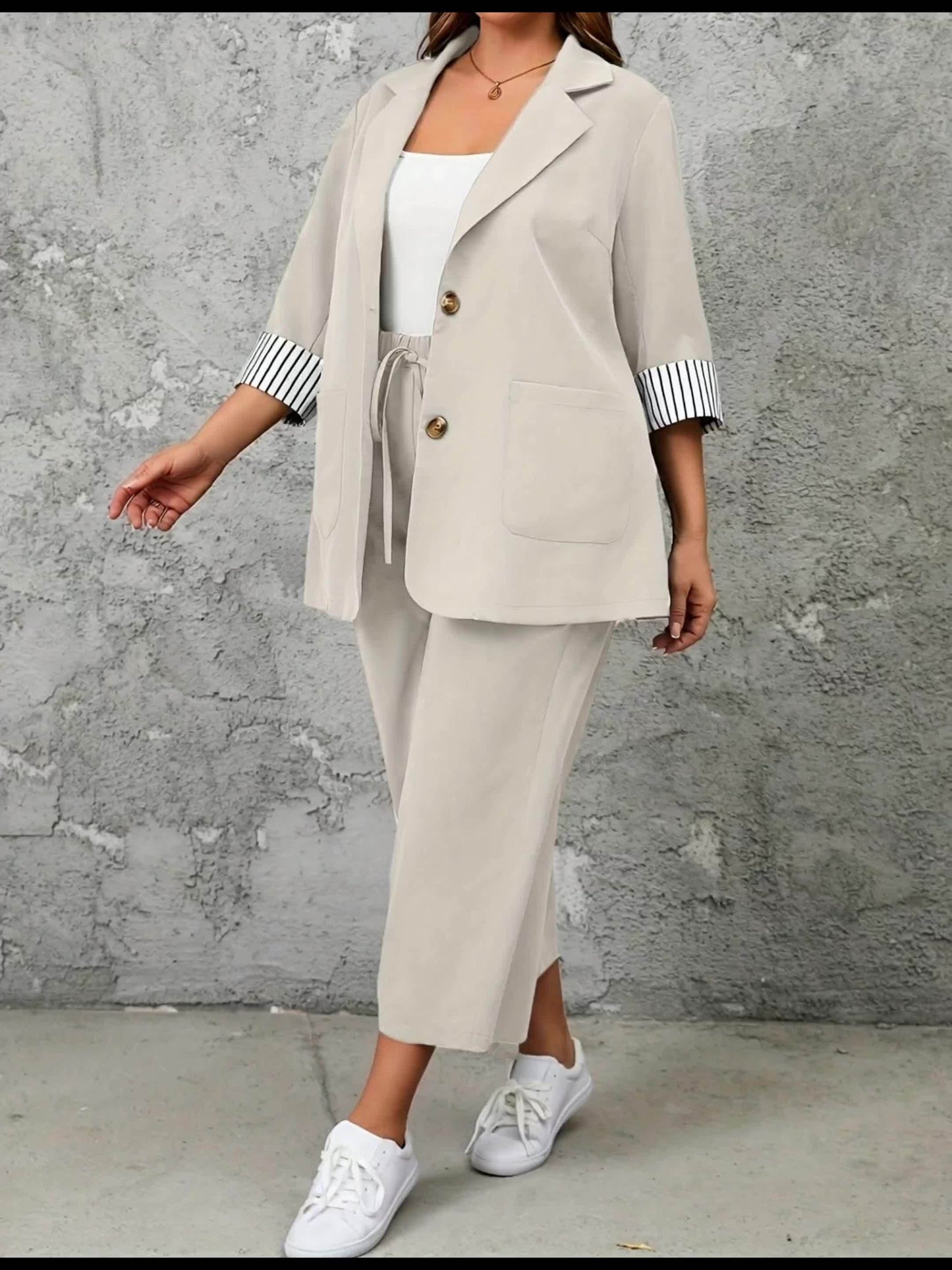 Marlena - Elegancki Zestaw z Blazerem