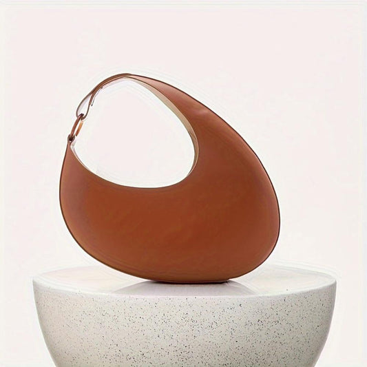 Bogusława | Elegancka minimalistyczna torba hobo w jednolitym kolorze