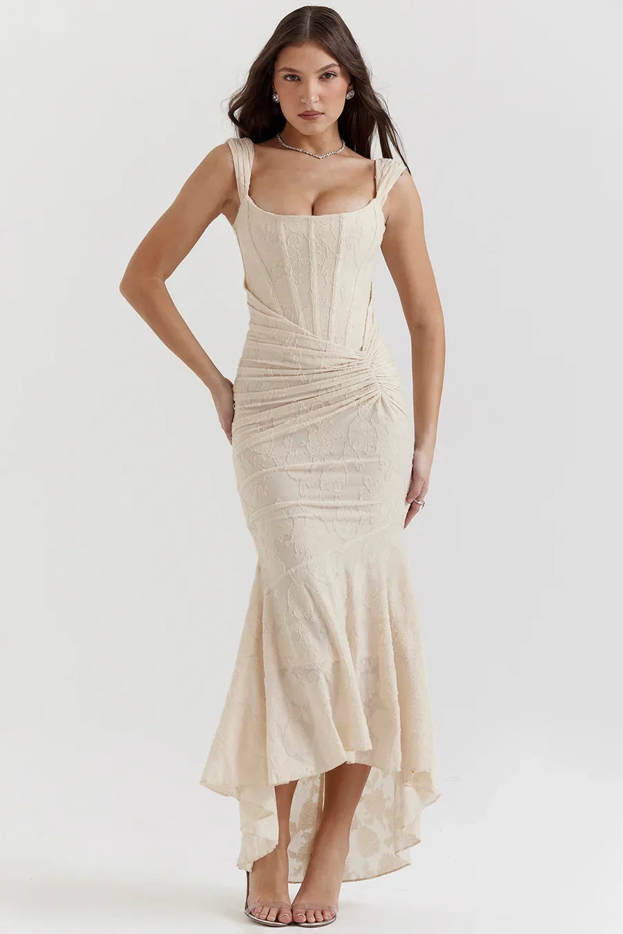 Koronkowa sukienka maxi Casandra