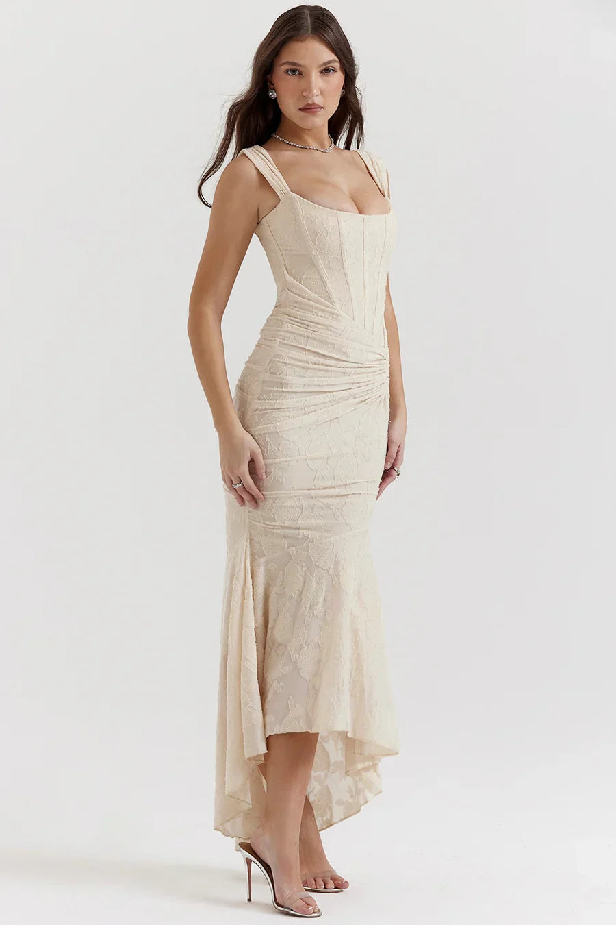 Koronkowa sukienka maxi Casandra
