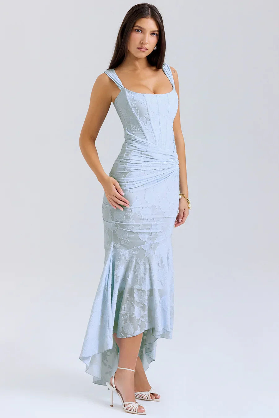 Koronkowa sukienka maxi Casandra