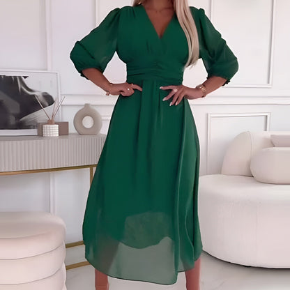 Apolonia – Elegancka letnia sukienka z ultralekkiego jedwabnego szyfonu