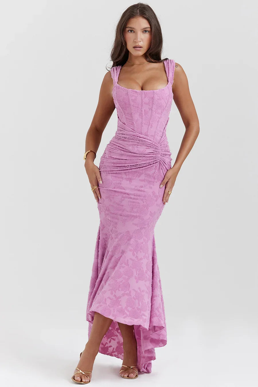 Koronkowa sukienka maxi Casandra