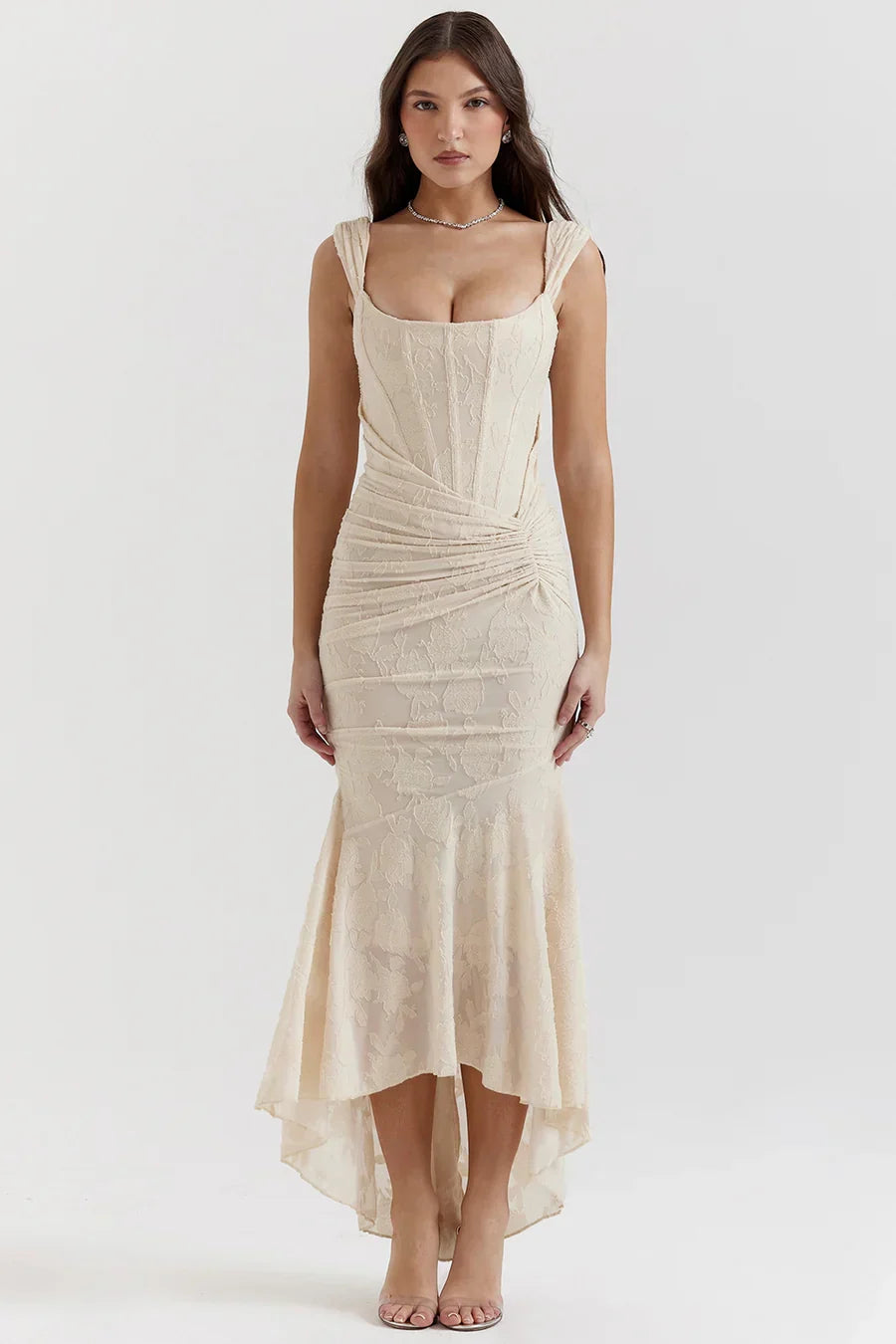 Koronkowa sukienka maxi Casandra