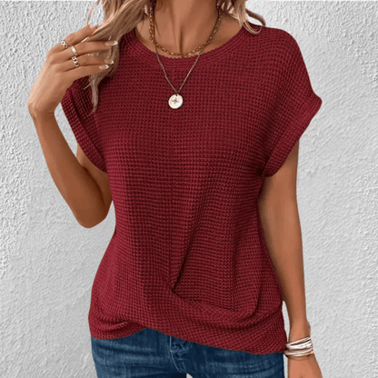 Dzianinowy top Luna Waffle