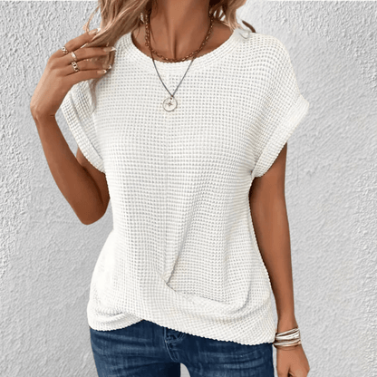 Dzianinowy top Luna Waffle