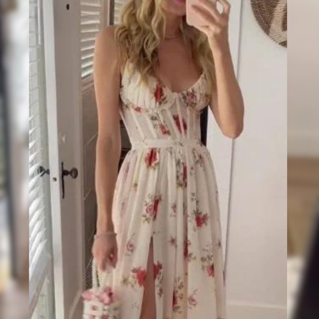 Justyna | Elegancka sukienka bez rękawów