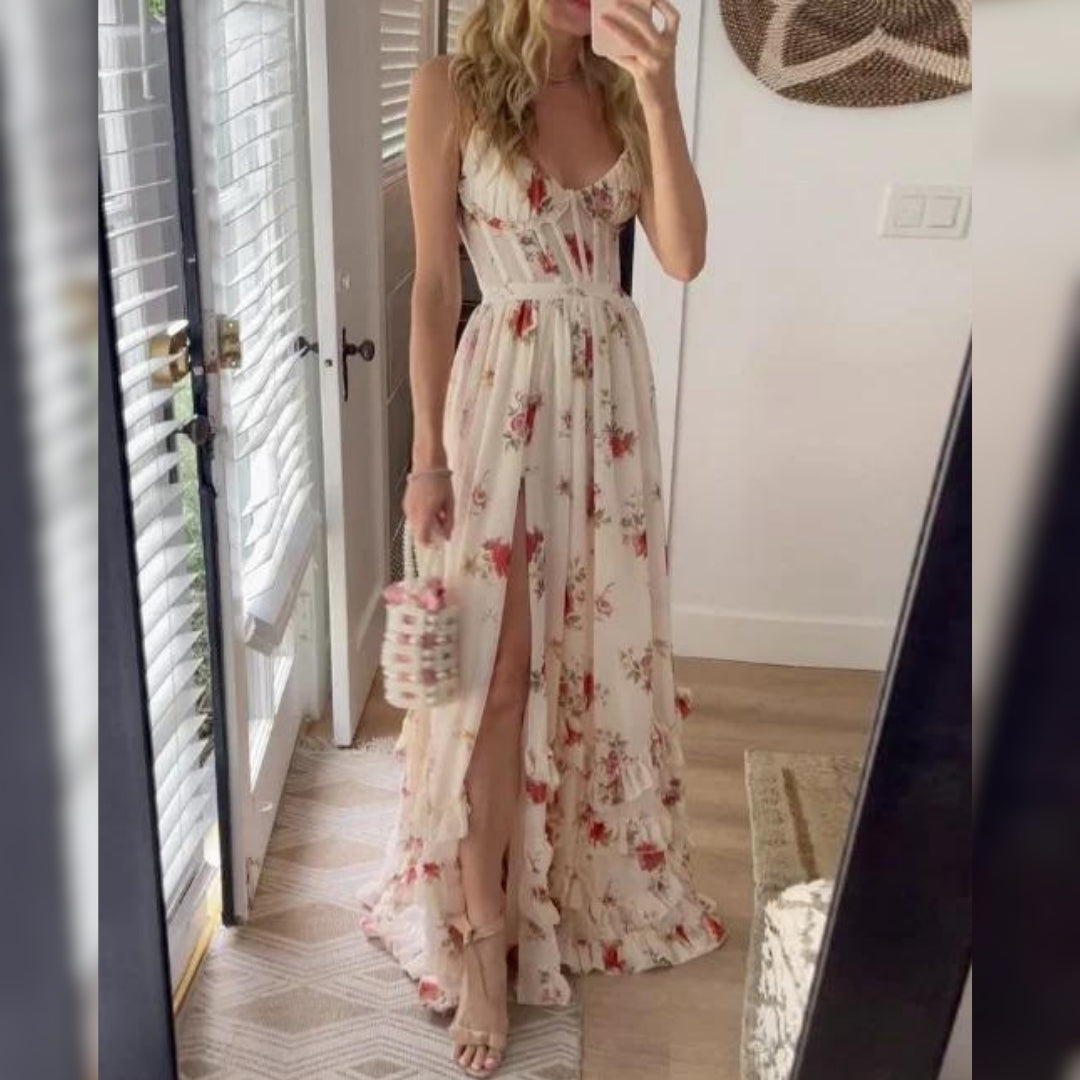 Justyna | Elegancka sukienka bez rękawów