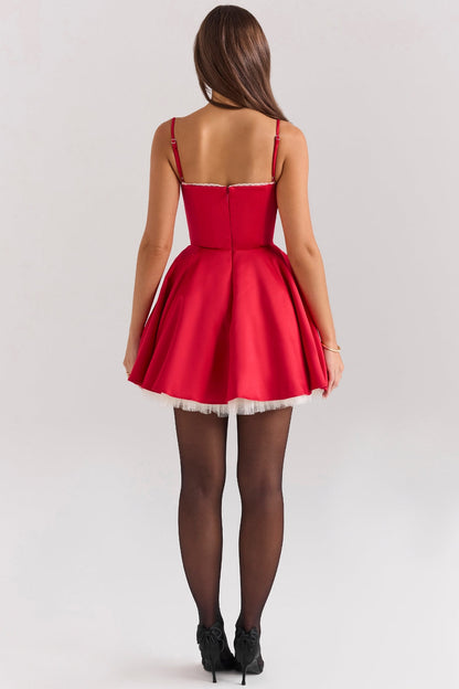 Selena Mini Sukienka – Czerwona