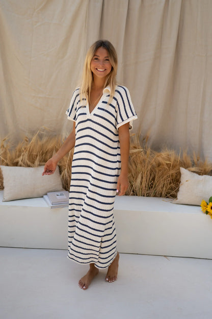 KAROLINA™ | Prążkowana sukienka dzianinowa