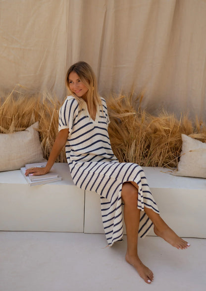 Sophia™ | Letnia sukienka z dzianiny w paski