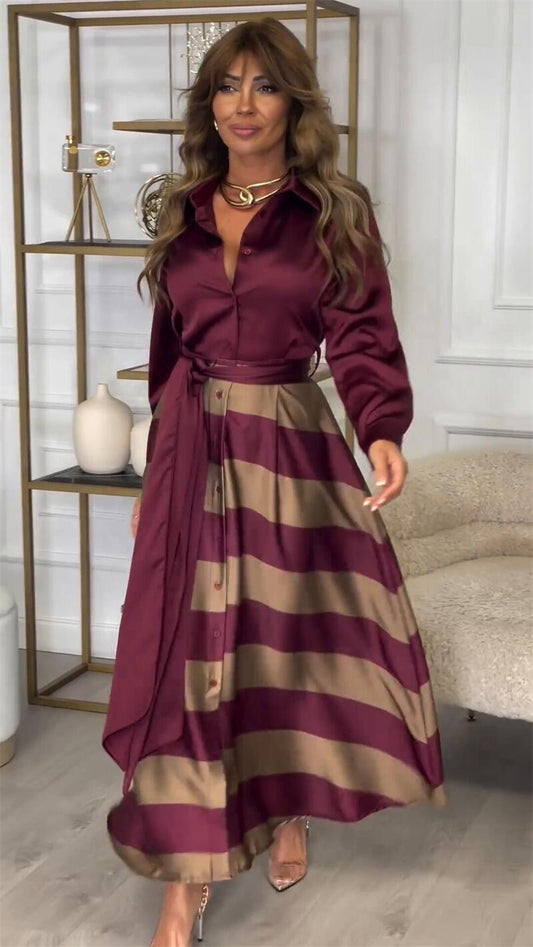 Natuszka / Elegancka Wzorzysta Francuska Sukienka