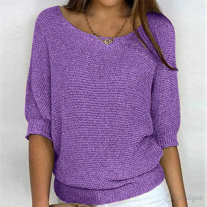 Matylda | Luźny dzianinowy top
