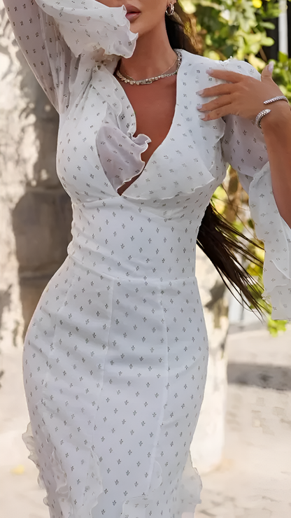 Sukienka szyfonowa Eva z nadrukiem